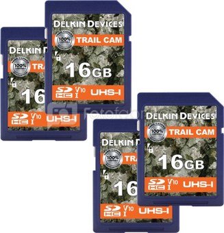 DELKIN TRAIL CAM SDHC (V10) 16GB (4PK)