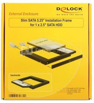 Delock Adapter Slim CD/HDD frame 5.25 '' to 2.5 '' 9.5mm