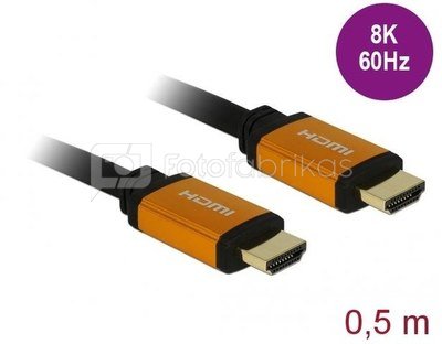 Delock HDMI Cable v2.1 8K 60Hz black 0,5m