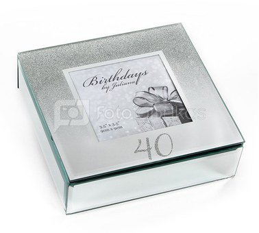 Dėžutė 40-am gimtadieniui stiklinė 14950 H:4 W:14 D:15 cm