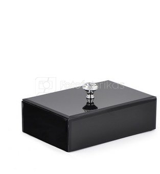 Dėžutė juodos spalvos veidrodinė 22x15x7 cm 118974