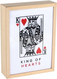 Dėžutė medinė King of Hearts HM1332 H:30 W:22 D:7 cm išp.