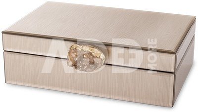 Dėžutė papuošalams stiklinė su agatu 8x24x18,5 cm 169331