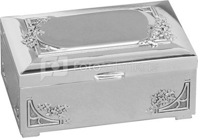 Dėžutė sidabro spalvos graviruota metalinė 3 h 8 w 5 d cm JTB101 Viddop