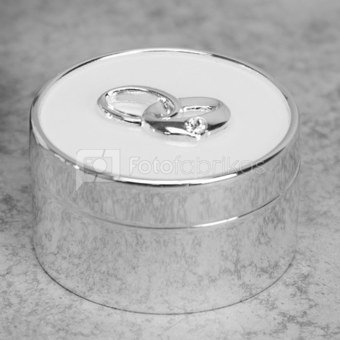 Dėžutė žiedams apvali sidabro spalvos H:3 W:5 D:5 cm WG906 vest Viddop