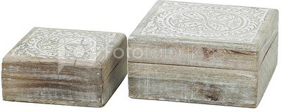 Dėžutės medinės Mandala 2 vnt. 18x18 cm (14x14 cm) 1110 SAVEX