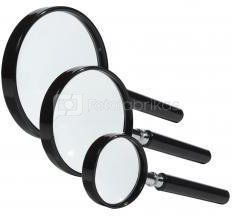 HANDLE MAGNIFIER WITH GLASS LENS, 2.5X MAGNIFICATION