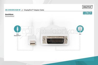 Digitus Cable DisplayPort 1.1a mini DP-DVI tyPA MM 2.0m
