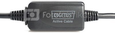 DIGITUS Active USB 2.0 Repeater/Extension Cable, 10 m A/M to A/F, black