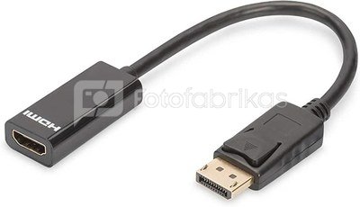DIGITUS DisplayPort Adapter/ Converter DP-HDMI Type A , 15cm