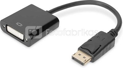 DIGITUS DisplayPort - DVI Adapt/ Converter, DP-DVI, 15cm, black