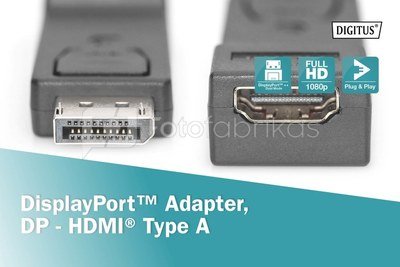 Digitus Adapter DisplayPort/HDMI M/Z