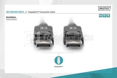 Digitus Displayport1.1a Cable15m DP/DP M/M