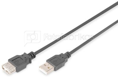 Digitus Extension Cable USB 2.0 High Speed Type USB A/USB A/Z black 5,0m