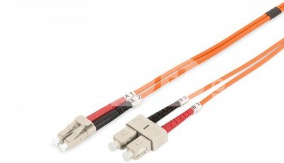 Fiber Optic Patch Cord, LC to SC, duplex, 2m