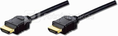 Digitus HDMI High Speed Ethernet Type A SSt/St 2m Full HD black