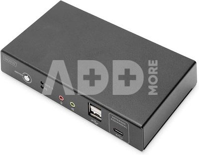 DIGITUS KVM-Switch 2-Port 4K30Hz,USB-C/USB/HDMI in/out