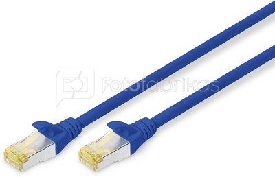 DIGITUS CAT 6A S-FTP patch cord, Cu, LSZH AWG 26/7, length 0.5 m, color blue