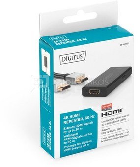 Digitus Repeater AV HDMI up to 30m, 4K 60Hz UHD 3D, HDCP 2.2