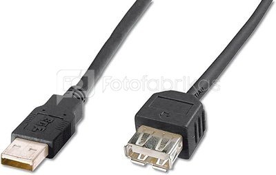 Digitus Extension Cable USB 2.0 High Speed Type USB A/USB A/Z black 1.8M