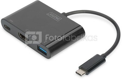Digitus USB Type-C HDMI Multiport Adapter  DA-70855 0.15 m, Black, USB Type-C