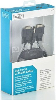 DIGITUS USB2.0 Serial adapter DSUB 9M incl. USB A Cable 80cm