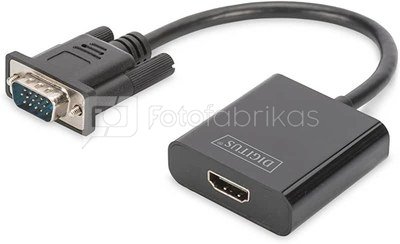 DIGITUS VGA to HDMI Converter and Audio Full HD 15 cm
