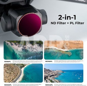 DJI Mavic 3 Classic Filter 4pcs Set (ND8&PL + ND16&PL + ND32&PL + ND64&PL) with Single-sided Anti-reflection Green Film Waterproof and Scratch-resistant