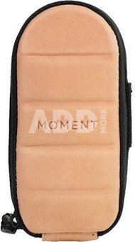 Dual Mobile Lens Pouch - Natural Leather
