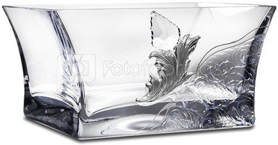 Dubuo-vaza skaidraus stiklo dekoruota metalu 10x20x13 cm 104269