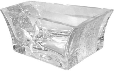 Dubuo-vaza skaidraus stiklo dekoruota metalu 9x21x14 cm 104259