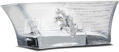 Dubuo-vaza stiklinė su krištolo papuošimais 9x21x14 cm 96513