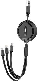 Dudao L8H 3in1 USB-C / Lightning / Micro 2.4A USB cable, 1.1m (black)
