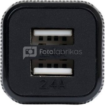 Caruba Duo USB Car charger  4.8 amp Zwart