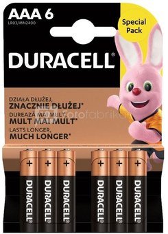 Duracell Basic AAA/LR3 blister 6pcs