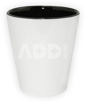 Dviejų spalvų latte puodelis. Juodas (300 ml)