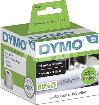 Dymo Address Labels big 36 x 89 mm white 1x 260 pcs.
