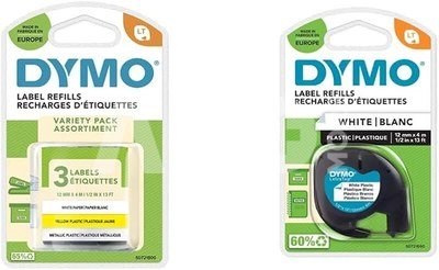 Dymo Letratag Variety Pack Paper, plastic, metallic