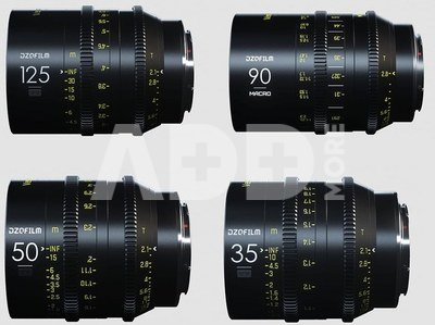 DZOFilm Vespid 4-lens Kit PL (35,50,125 T2.1 + Macro 90mm T2.8)
