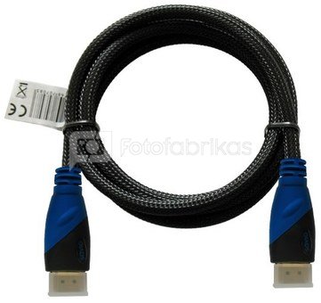 Elmak Cabel HDMI CL-07 3m braid nylon, gold v1.4
