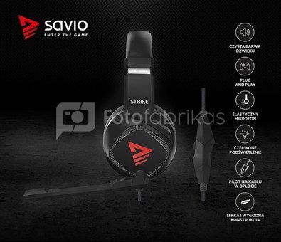 Elmak Gaming headphones SAVIO STRIKE Jack 2 x 3.5mm + USB