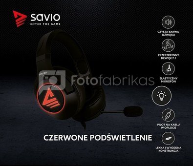 Elmak Headphones gaming 7.1 virtual surround SAVIO VERTIGO