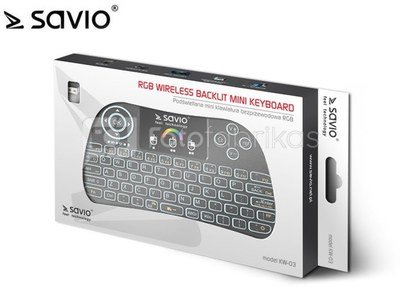 Elmak Keyboard Wireless Savio KW-03 RGB Backlit