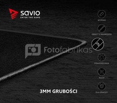 Elmak Mouse and keyboard pad 900x400 SAVIO Precision Control XL, stitched edges