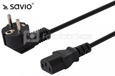 Elmak Power cable C13 / C / F Schuko angled Savio CL-98 10 pcs. pack 1.8m