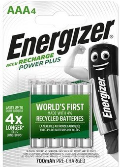 Energizer Power Plus Rechargeable Penlite 700mAh AAA (12x 4 Pieces)