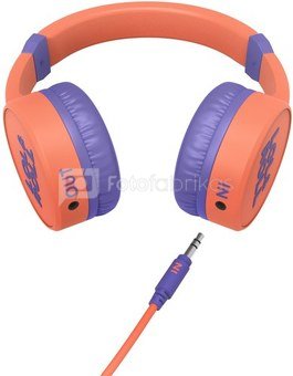 Energy Sistem Lol&Roll Pop Kids Headphones Orange (Music Share, Detachable Cable, 85 dB Volume Limit, Microphone) Energy Sistem