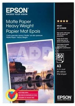 Epson Matte Paper - Heavy Weight A3, 50 Sheet, 167g S041261