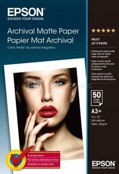 Epson Archival Matte Paper A3+ 50 Sheet, 192g S041340