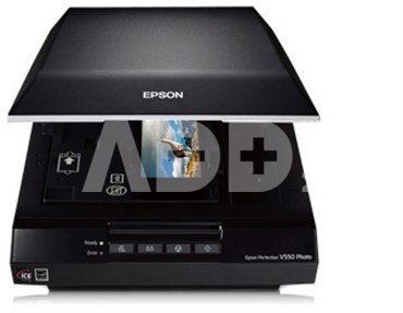 Epson Perfection V550 Photo color scanner / 6400 dpi / Color: 48-bit / Grayscale: 16-bit / 3.4 Dmax / Scaling zoom: 50 ? 200% (1% step) / 4 buttons: Scan, E-mail, Copy and PDF / Speed: 21.0 msec/line (mono), 21.0 msec/line (full color) / Hi-Speed USB 2.0